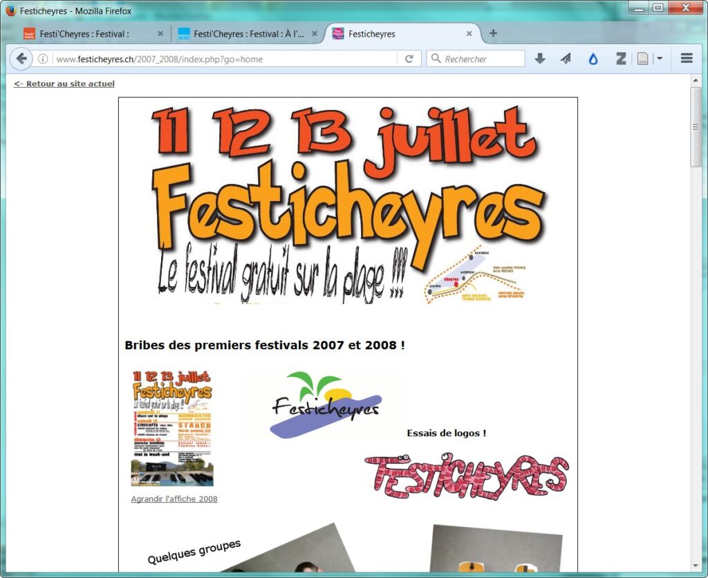 Site web Festi'Cheyres 2007-08