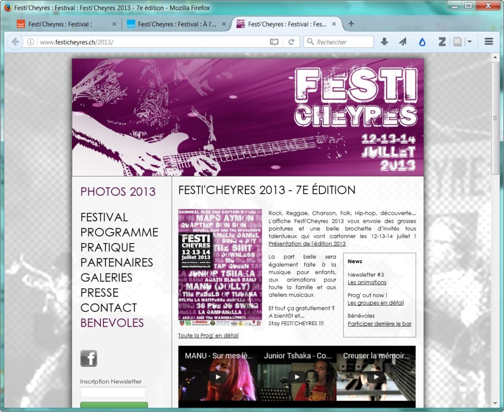 Site web Festi'Cheyres 2013