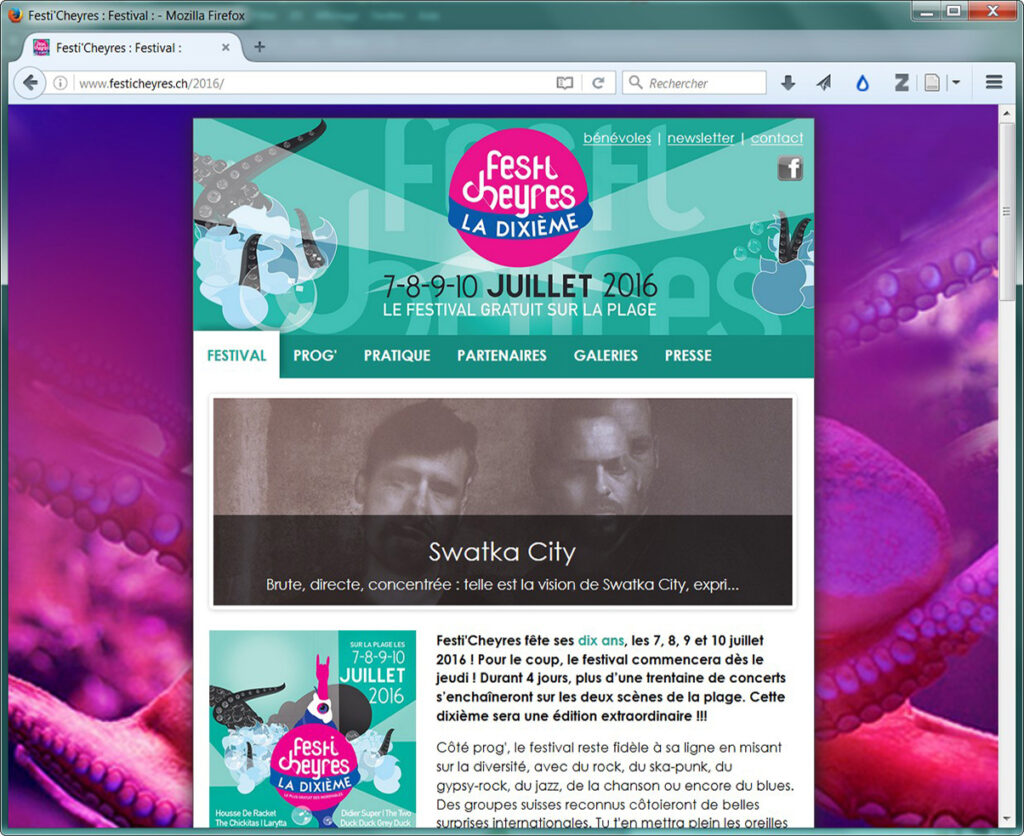 Site web Festi'Cheyres 2016