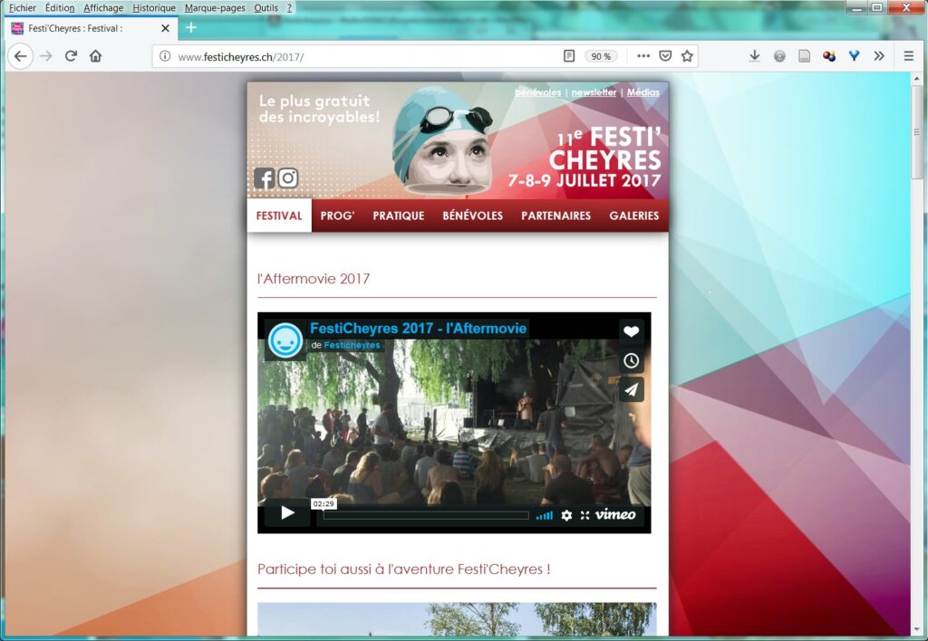 Site web Festi'Cheyres 2017