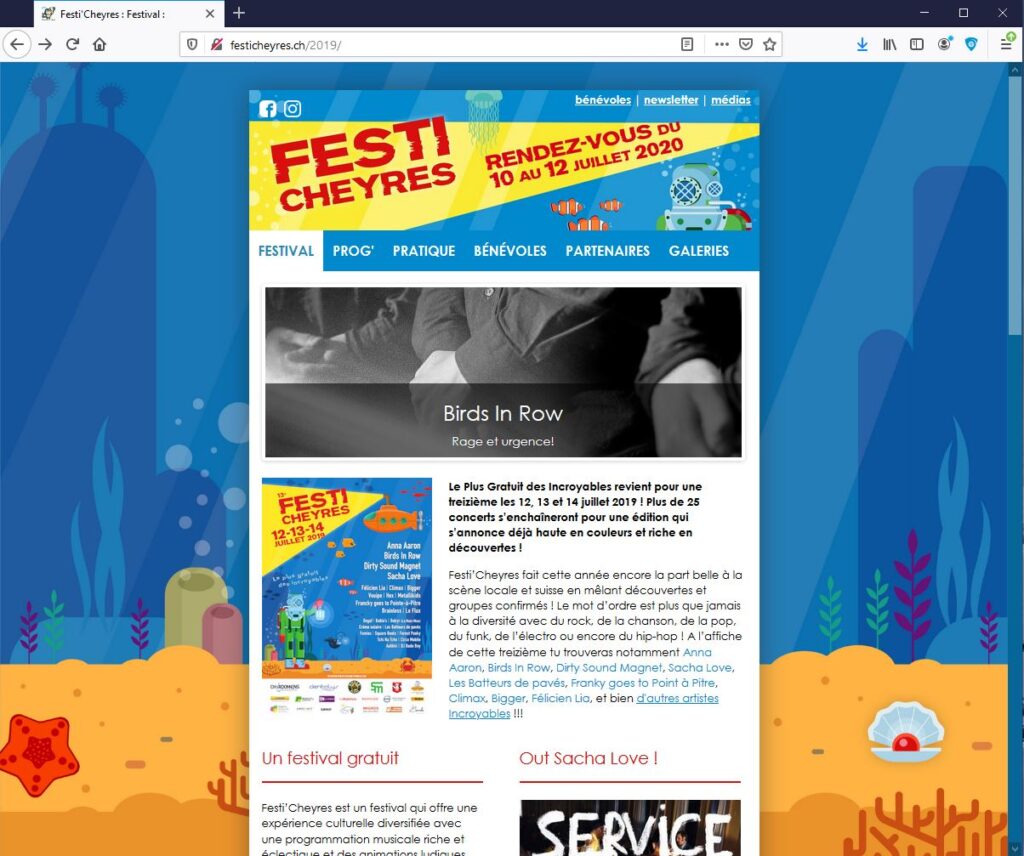 Site web Festi'Cheyres 2019